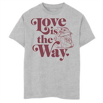 Boys 8-20 The Mandalorian Grogu aka The Child Love Way Valentines Day Graphic Tee