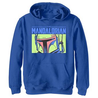 Boys 4-20 The Mandalorian Boba Fett Fluorescent Closeup Graphic Hoodie
