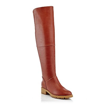 Red boots at kohls store