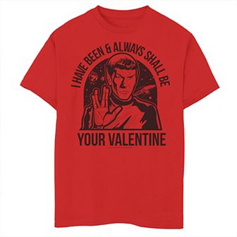 Boys 8-20 Star Trek Spock Valentine Stamp Graphic Tee