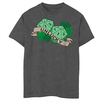 Boys 8-20 Dungeons And Dragons Unlucky Double Ones Graphic Tee