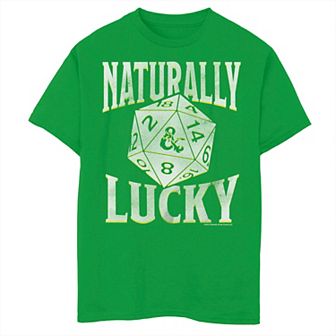 Boys 8-20 Dungeons And Dragons Naturally Lucky Graphic Tee