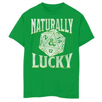 Boys 8-20 Dungeons And Dragons Naturally Lucky Graphic Tee