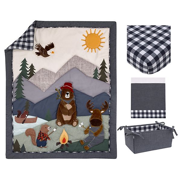 NoJo Into the Wilderness 4 Piece Nursery Crib Bedding Set