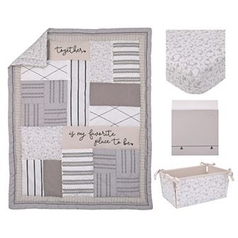 NoJo Together is Better 4 pc Nursery Crib Bedding Set
