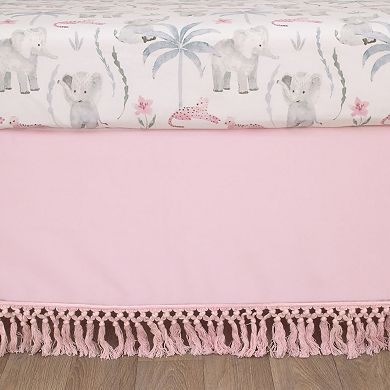 NoJo Tropical Princess Elephant 4 Piece Crib Bedding Set