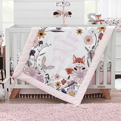 NoJo Keep Blooming 4 Piece Nursery Crib Bedding Set