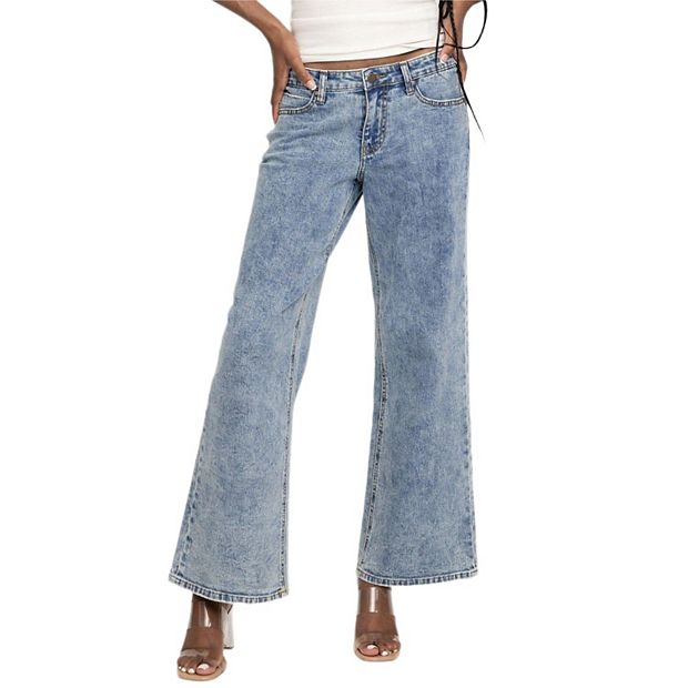 Women's Mid Rise Wide Leg Jeans