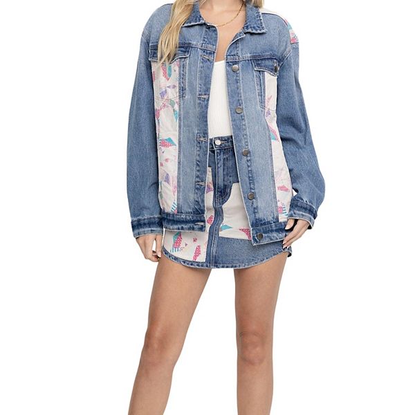 Women's PTCL Quilted Patch Denim Jacket