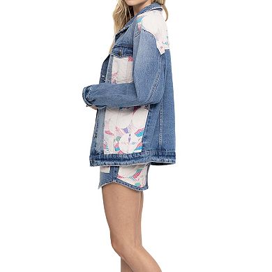 Women's PTCL Quilted Patch Denim Jacket