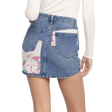 Women's PTCL Patch Quilted Jean Skirt