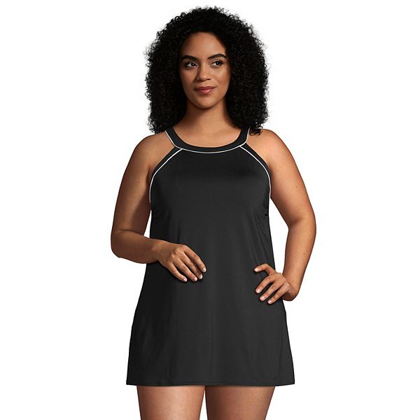 Plus Size Lands' End DDDCup HighNeck OnePiece Swimdress