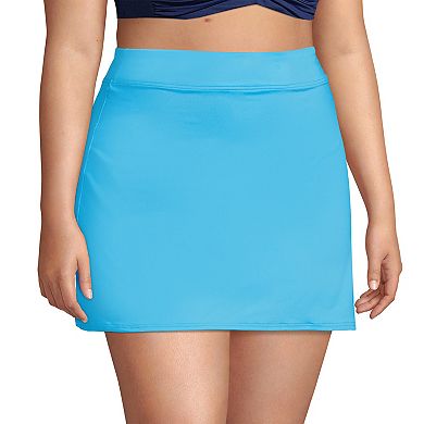 Women's Lands' End Plus Size Chlorine Resistant Swim Cover-up Swim Skirt