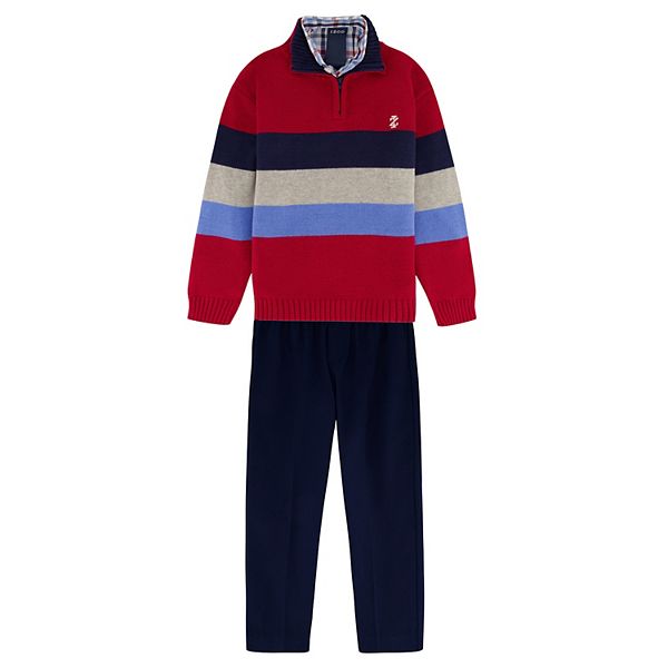 Toddler Boy IZOD Sweater, Shirt & Pants Set