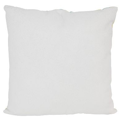 18" Blue and Yellow Tropical Lemons Square Throw Pillow