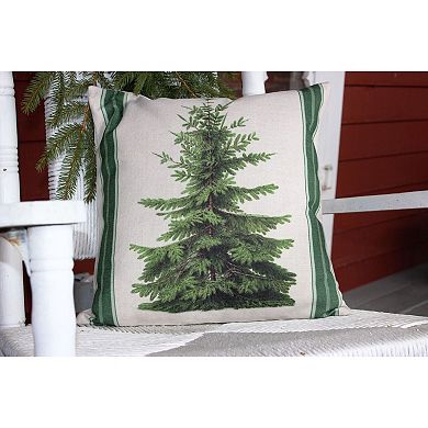 18" Vintage Pine Tree Throw Pillow w/insert