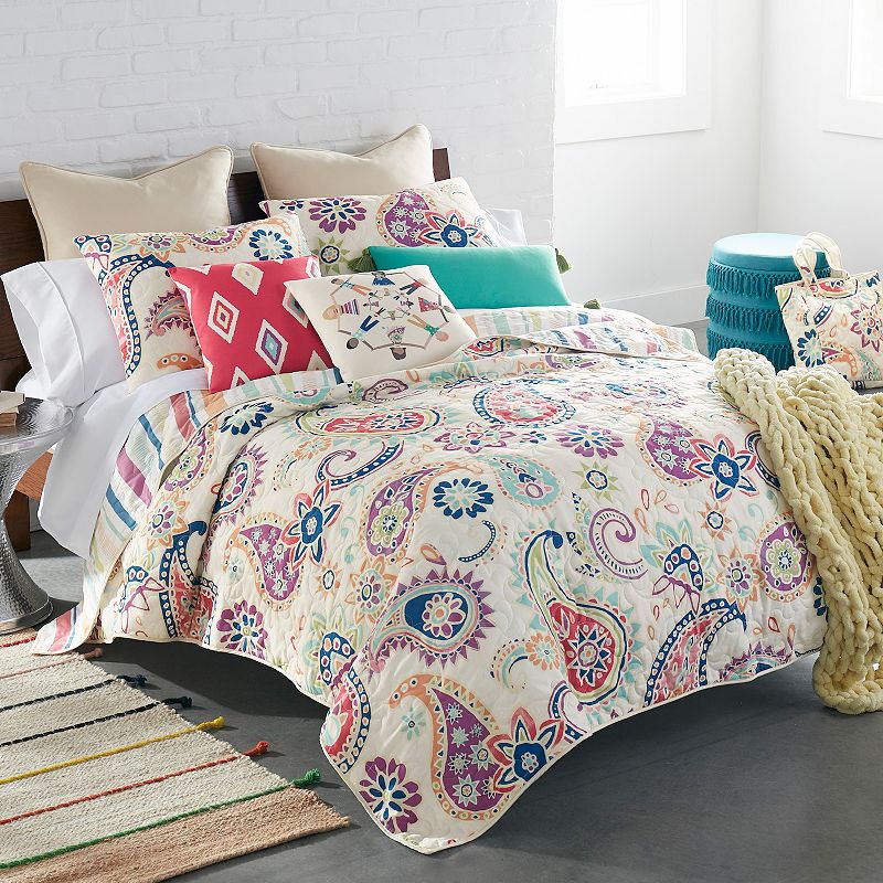 Donna Sharp Cali Quilt Set with Shams, Multicolor, Queen