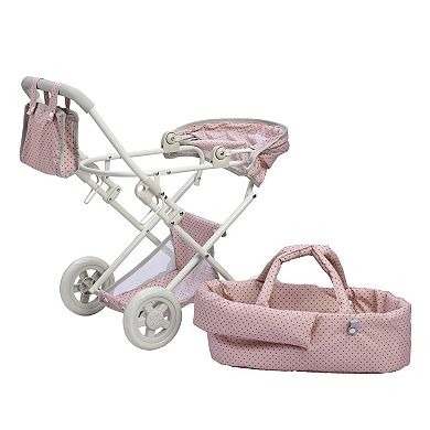 Olivia's Little World Polka Dots Princess Baby Doll Deluxe Stroller
