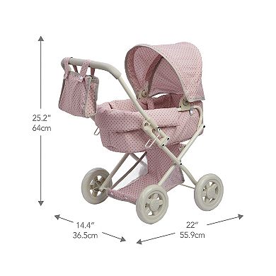 Olivia's Little World Polka Dots Princess Baby Doll Deluxe Stroller