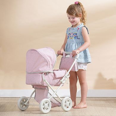 Olivia's Little World Polka Dots Princess Baby Doll Deluxe Stroller