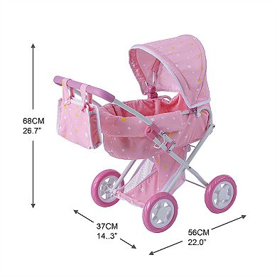 Olivia's Little World Twinkle Stars Princess Baby Doll Deluxe Stroller