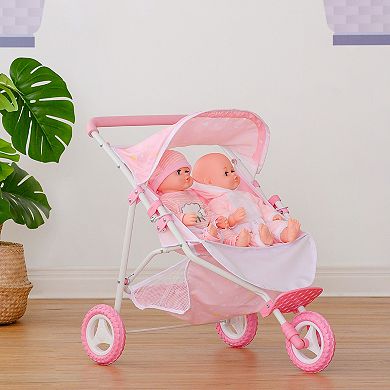 Olivia's Little World Twinkle Stars Princess Baby Doll Twin Strollers