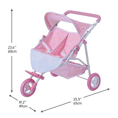 Olivia's Little World Twinkle Stars Princess Baby Doll Twin Strollers