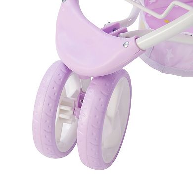 Olivia's Little World Twinkle Stars Princess 2-in-1 Baby Doll Stroller