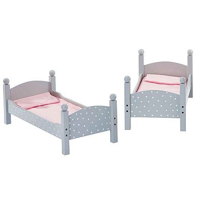 Olivia's Little World Polka Dots Princess 18" Doll Double Bunk Bed