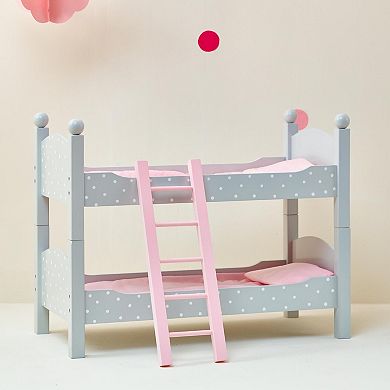 Olivia's Little World Polka Dots Princess 18" Doll Double Bunk Bed