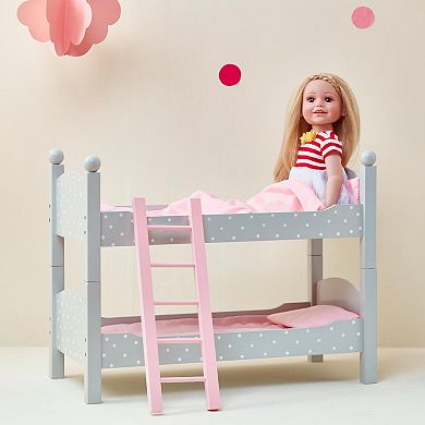 Olivia's Little World Polka Dots Princess 18" Doll Double Bunk Bed