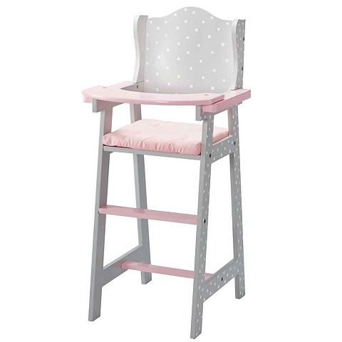 Olivia's Little World Polka Dots Princess Baby Doll High Chair