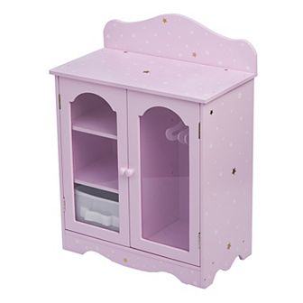 Olivia's Little World Twinkle Stars Princess 18" Doll Fancy Closet with 3 Hangers