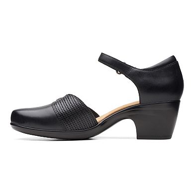 Clarks® Emily Rae Women's Leather Ankle Strap Pump