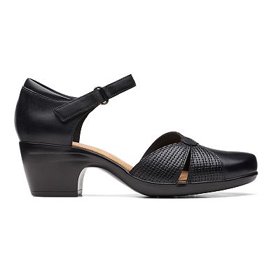 Clarks® Emily Rae Women's Leather Ankle Strap Pump
