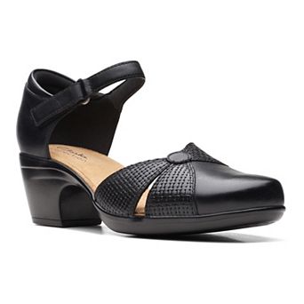 Clarks® Emily Rae Women's Leather Ankle Strap Pump