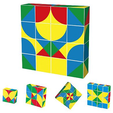 PICASSO-TILES 16 PC Magnetic Puzzle Magic Pixy Cube Game Sensory Toy Set for Boys and Girls Ages 3+