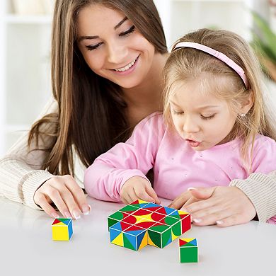PICASSO-TILES 16 PC Magnetic Puzzle Magic Pixy Cube Game Sensory Toy Set for Boys and Girls Ages 3+