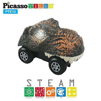 2 Dinosaur Cars for PicassoTiles Race Track