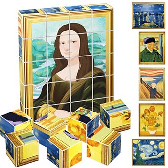 PICASSO-TILES 20 pc Magnetic Blocks World Famous Paintings Theme Magnetic Building Blocks for Kids 3+