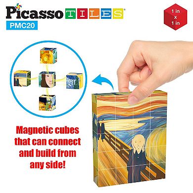 20 Piece Magnetic World Famous Painting Puzzle Set