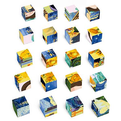 20 Piece Magnetic World Famous Painting Puzzle Set