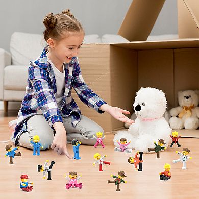 Picassotiles 15 PC Character Figure Set, Magnetic Tiles and Brick Compatible for Kids 3+