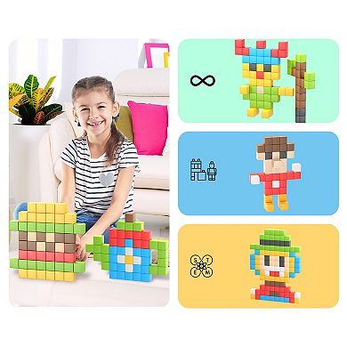 PicassoTiles 108 Piece STEM Toy, Magnetic Puzzle Cubes, Building Blocks for Kids Age 3 & Up, PMC108
