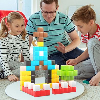PicassoTiles 108 Piece STEM Toy, Magnetic Puzzle Cubes, Building Blocks for Kids Age 3 & Up, PMC108