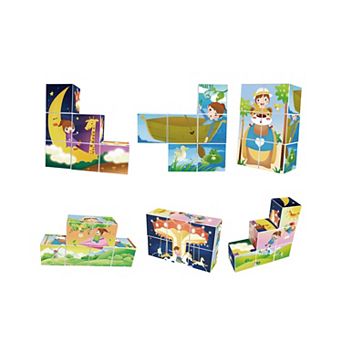 PICASSO-TILES 6 pc Magnetic Cubes, Magnetic Building Blocks for Kids, Magnet Toy for Kids Ages 3+