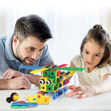 PicassoTiles 201 PC Construction Building Engineering Set, STEM Toy, Learning Toy for Kids Ages 3+