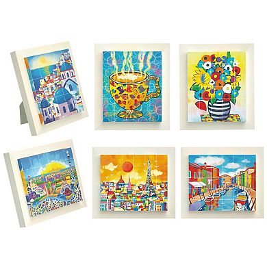 PicassoTiles 30 PC 6-in-1 World Famous Paintings Magnetic Blocks, Building Blocks for Kids 3+