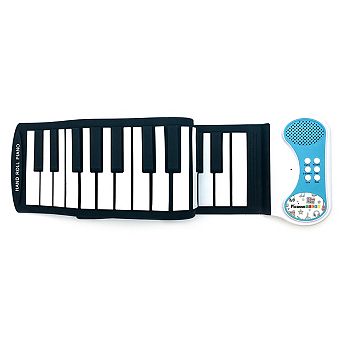 PicassoTiles 3 pc 49 Key Electronic Roll Up Piano, Educational Music Piano Toy for Kids 3+ Years