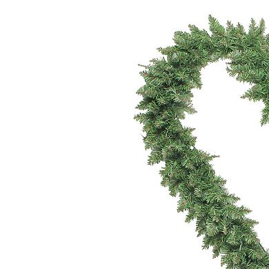 Artificial Pine Heart Shaped Wreath with Ground Stakes 25-Inch Unlit